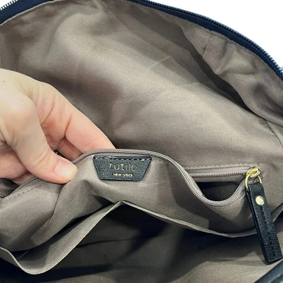 Tutilo New York Navy Vegan Contrast Nylon Backpack